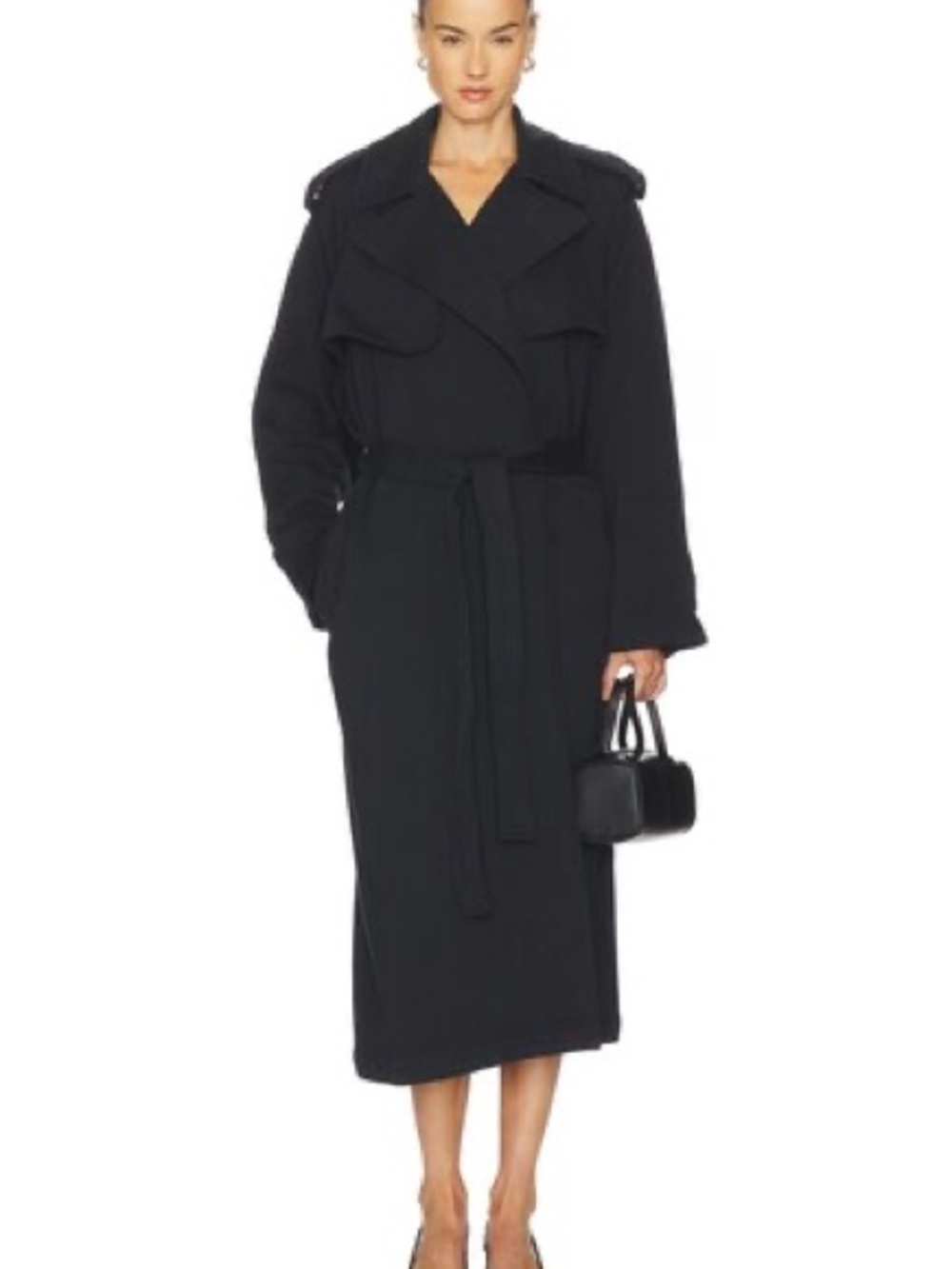 SKIMS Boyfriend Fleece Oversized Trench Coat - Picture 4 of 7